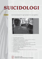					Se Vol 11 Nr. 2 (2006): Selvmordsatferd og hjelpernes perspektiv
				